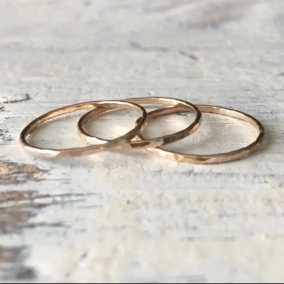 14k gold fill stacking ring set of 3 rings - choose your size! - Picture 9 of 11